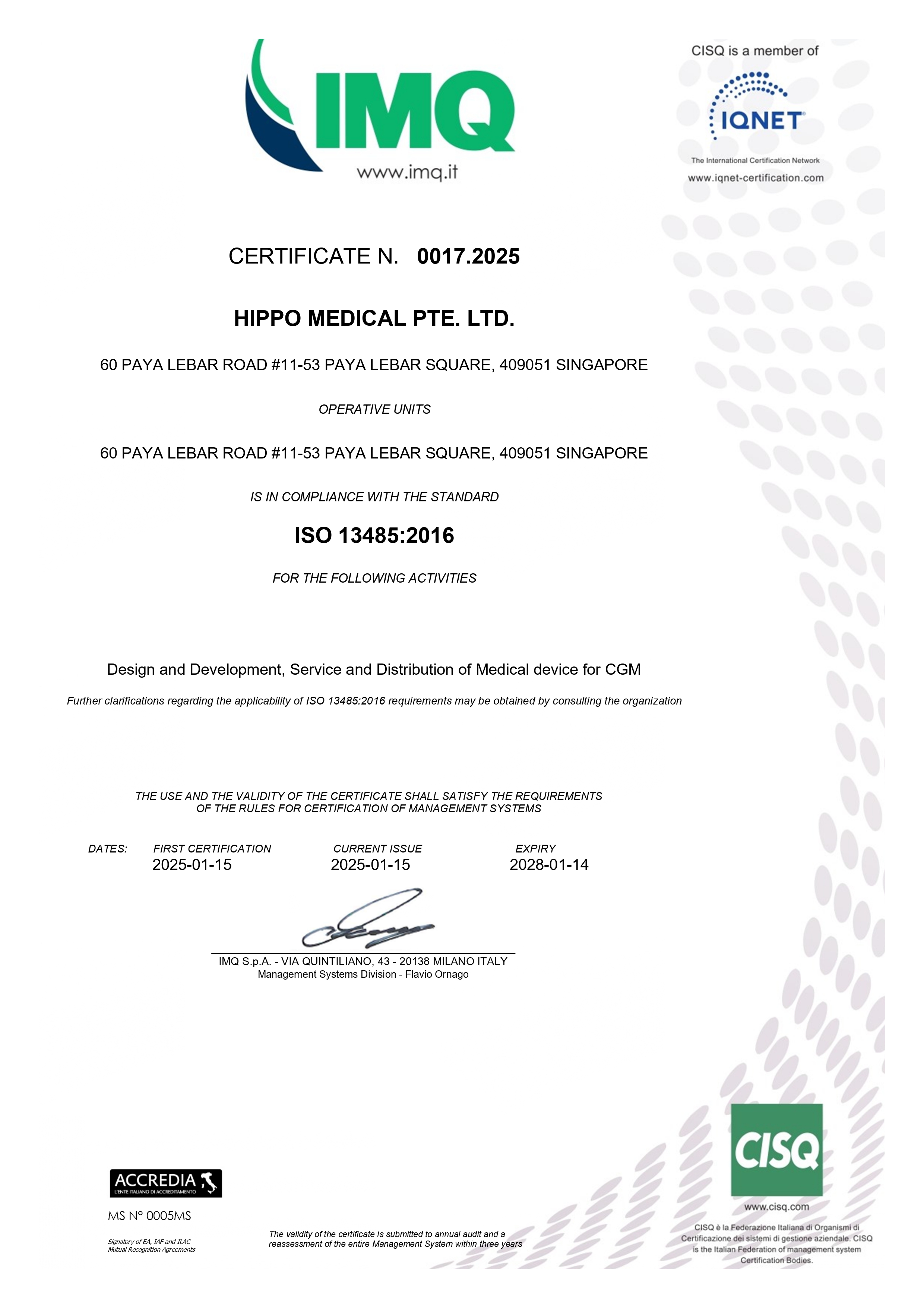 HiPPO сертификат